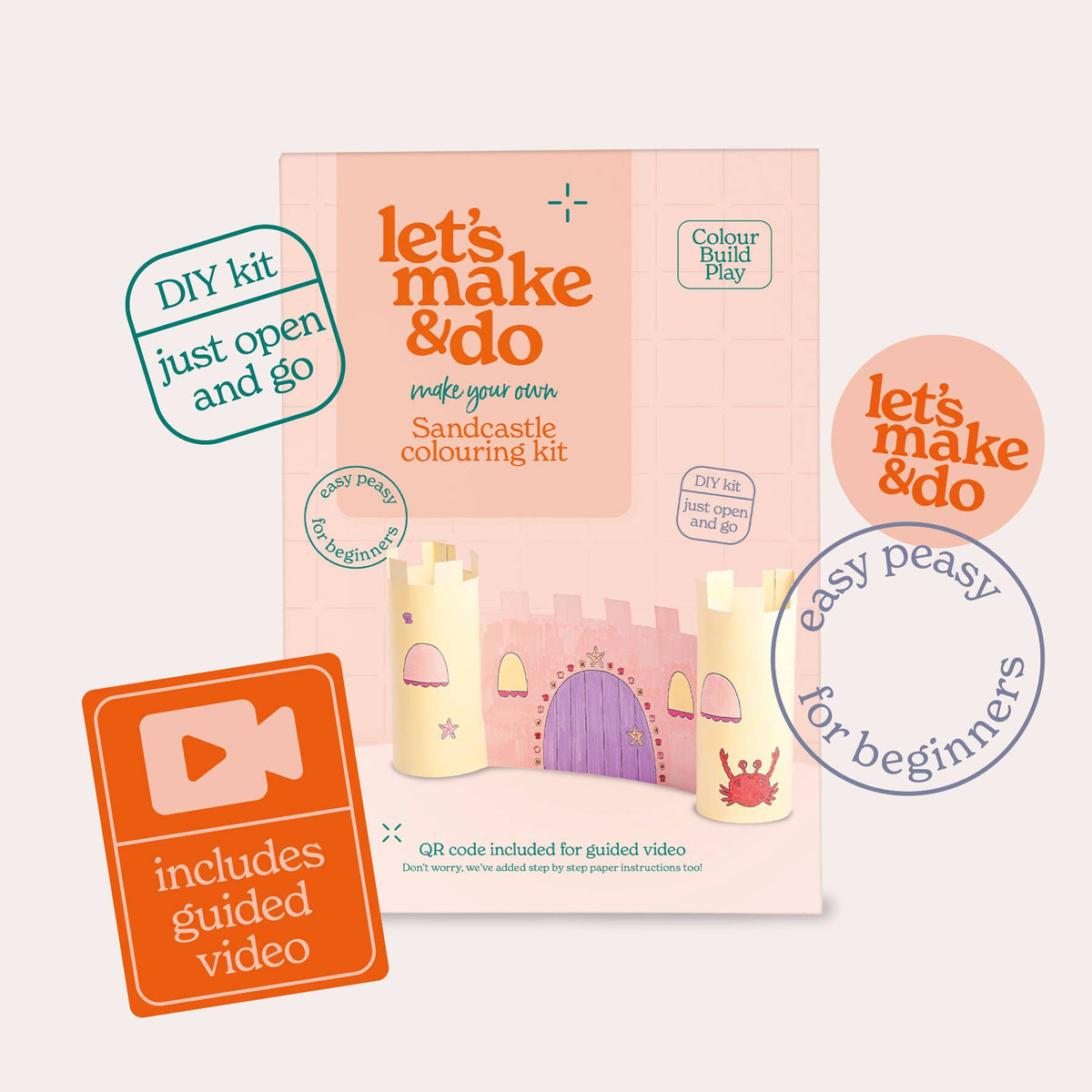 Make Your Own Sandcastle - 3D Kids Colouring Craft Kit