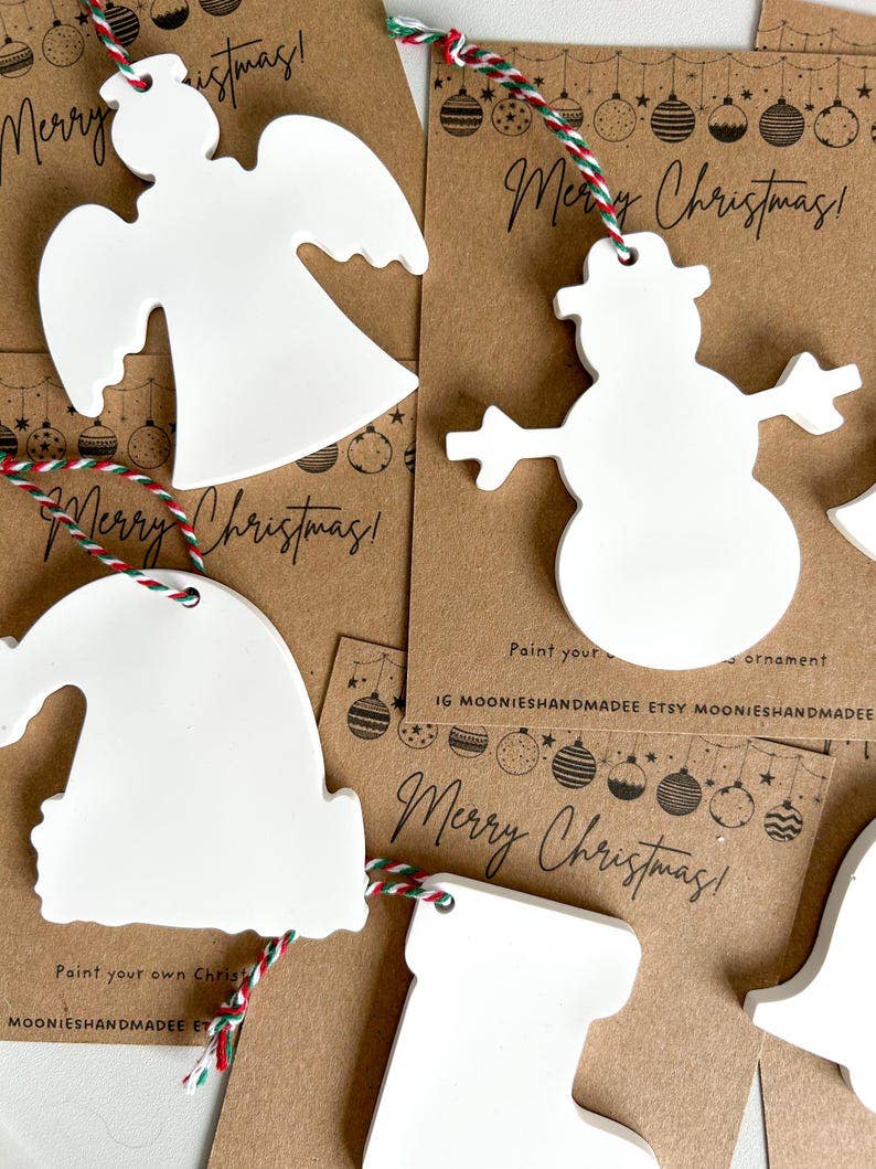 Handmade Plaster Painting Christmas Ornament Kit Keepsake