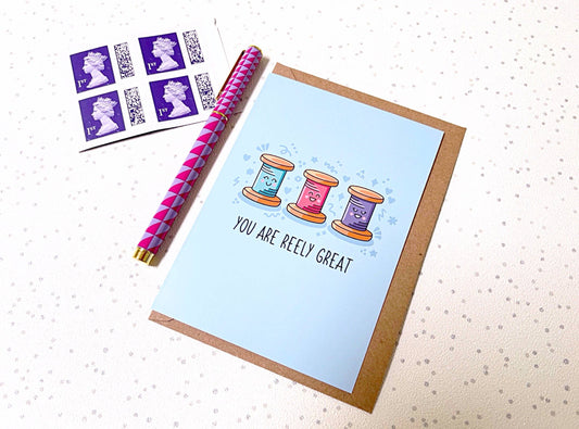 Needlecraft Greeting Card, Embroidery, Sewing Greeting Cards