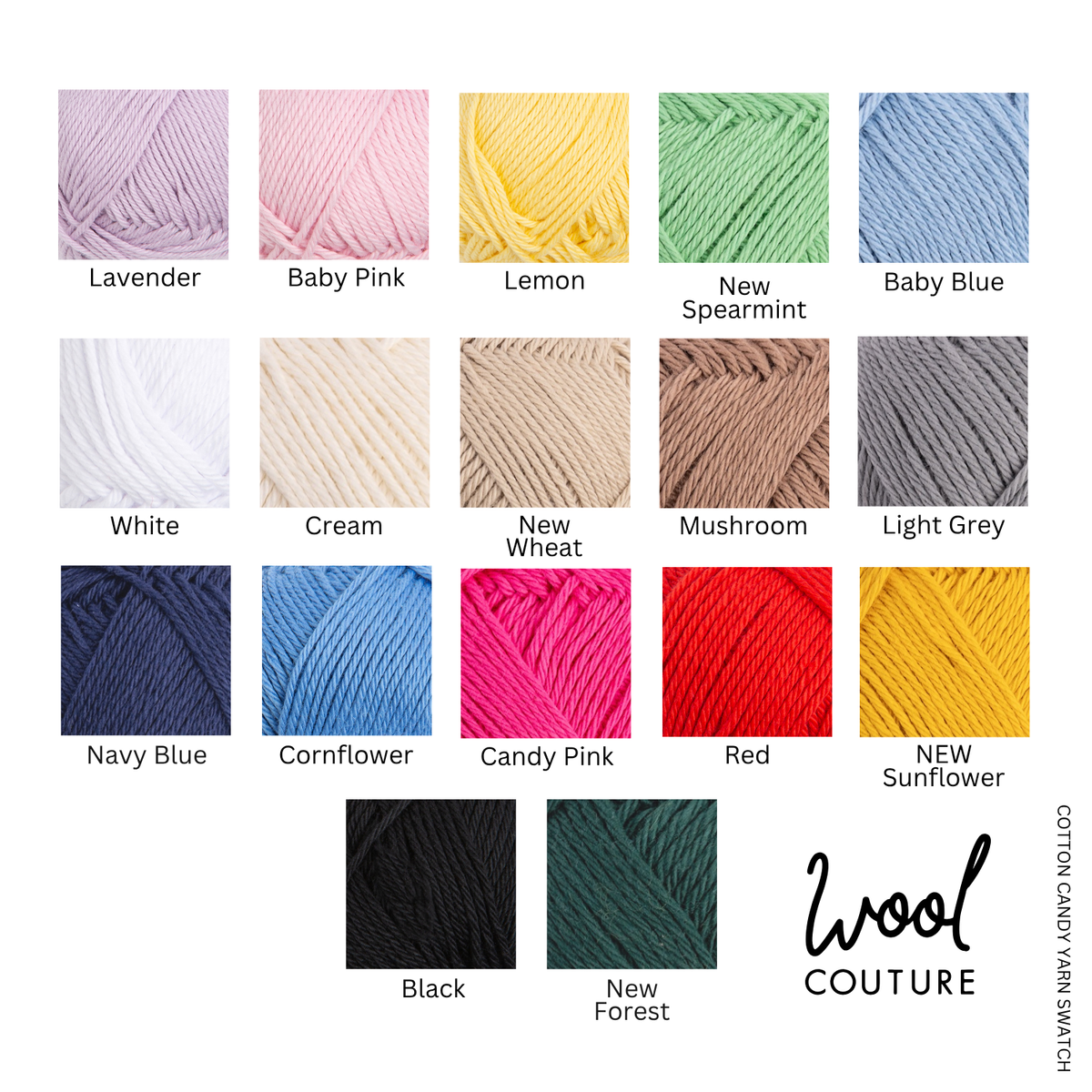 Cotton Candy Yarn 50g Ball 100% Cotton