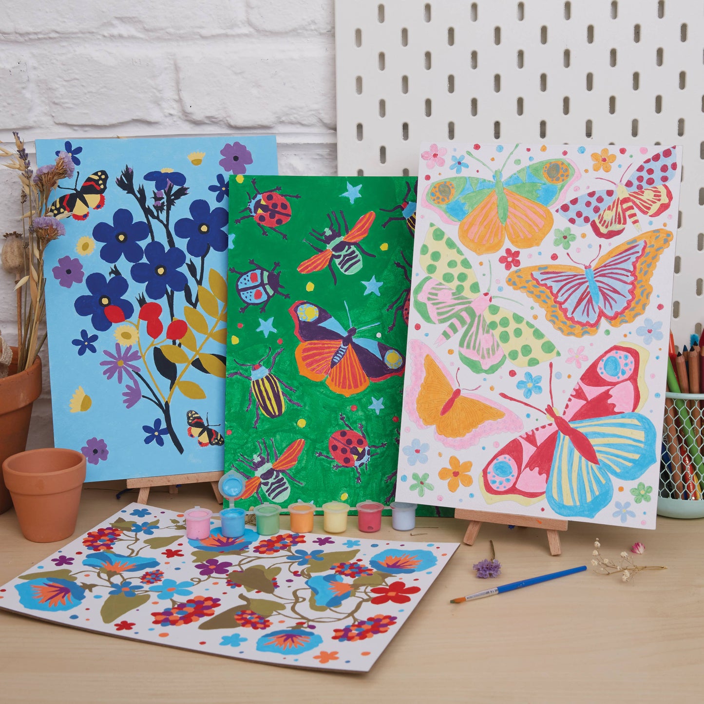 RHS Paint By Numbers For Kids, Multicoloured, A4, Blooms