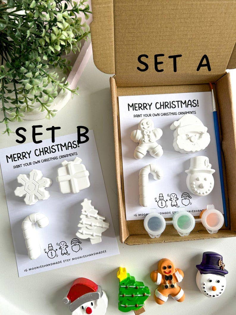 Christmas Paint Your Own Kits, Stocking Fillers, Christmas Eve Box Fillers, Christmas Pottery Painting