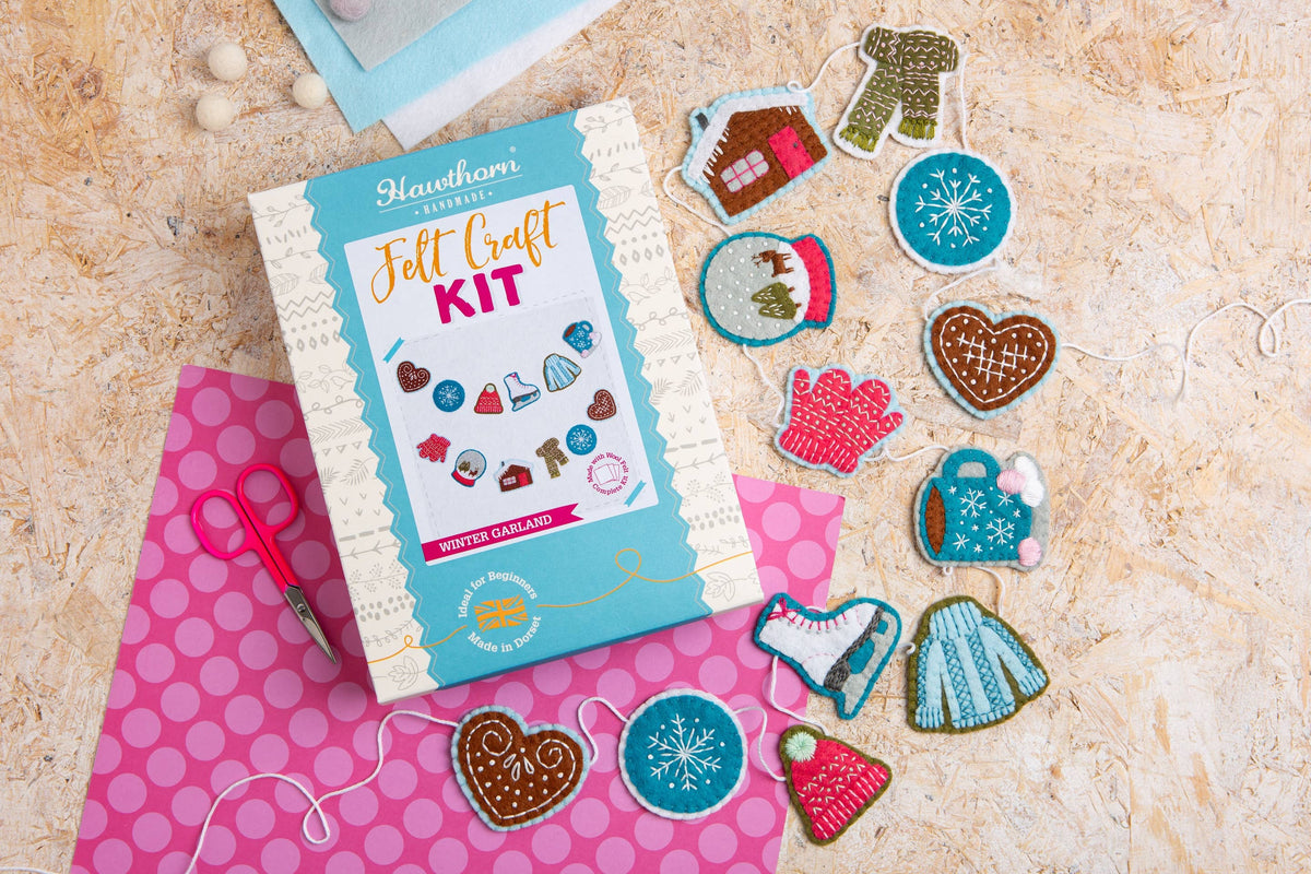Winter Garland Felt Craft Kit | Christmas Beginner Craft Kit