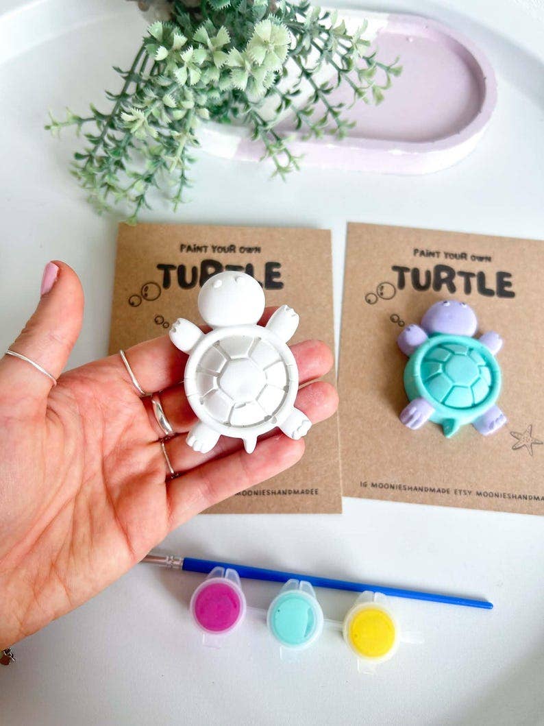Paint Your Own Turtle, DIY Painting Craft Kit, Creative Activities For Summer, Plaster of Paris Painting Set, Sea Turtle Gifts