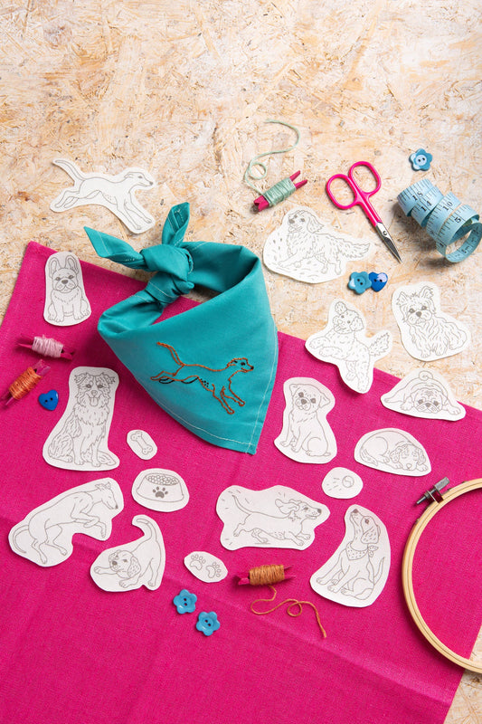 Dog Days Stick & Stitch Embroidery Pack
