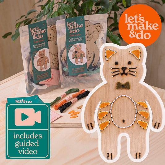 Learn To Sew Cat Craft Kit - Children's Beginner Sewing Kit