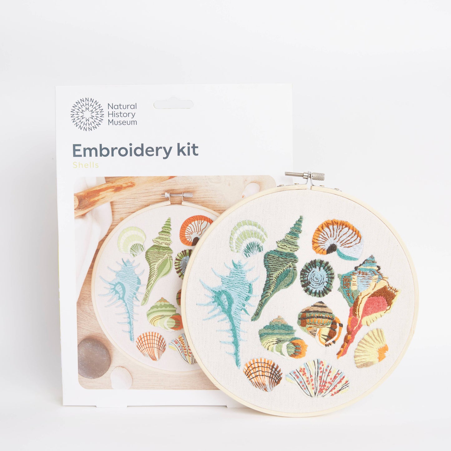 Natural History Museum Embroidery Hoop Kit, Shells Design 8"