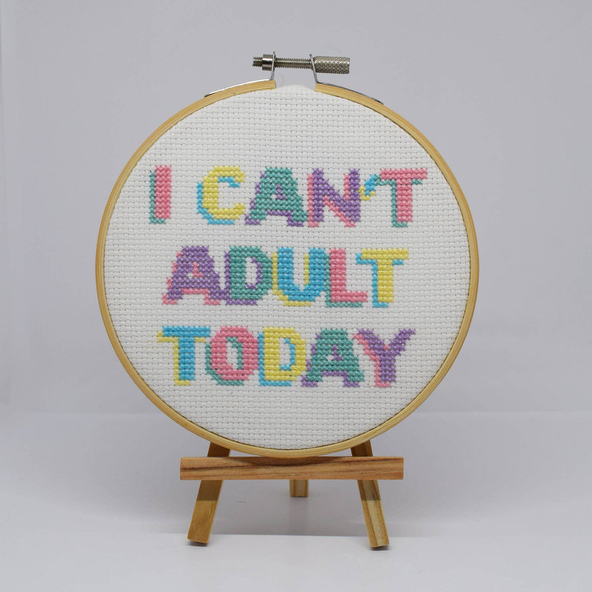 'I can't Adult today' Large cross stitch kit