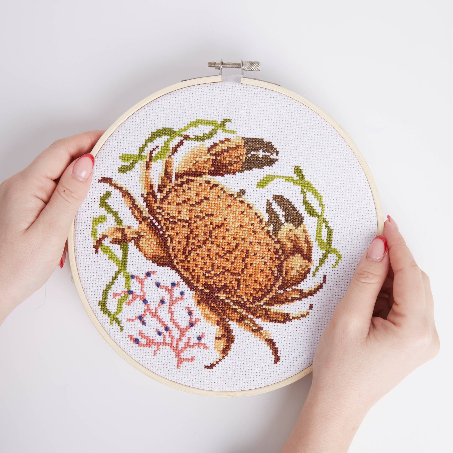 Natural History Museum Cross Stitch Kit, Crab Design, 14cm