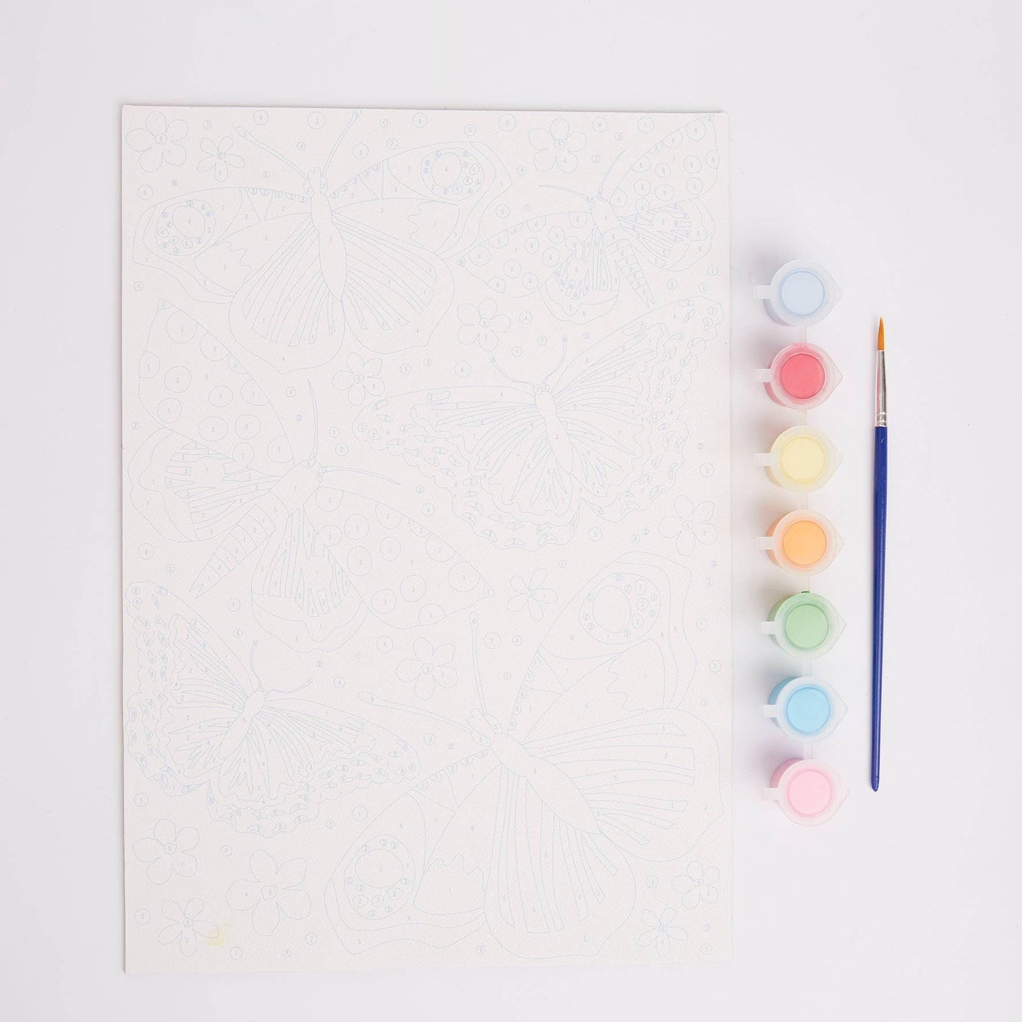 RHS Paint By Numbers For Kids Multicoloured, A4, Butterflies