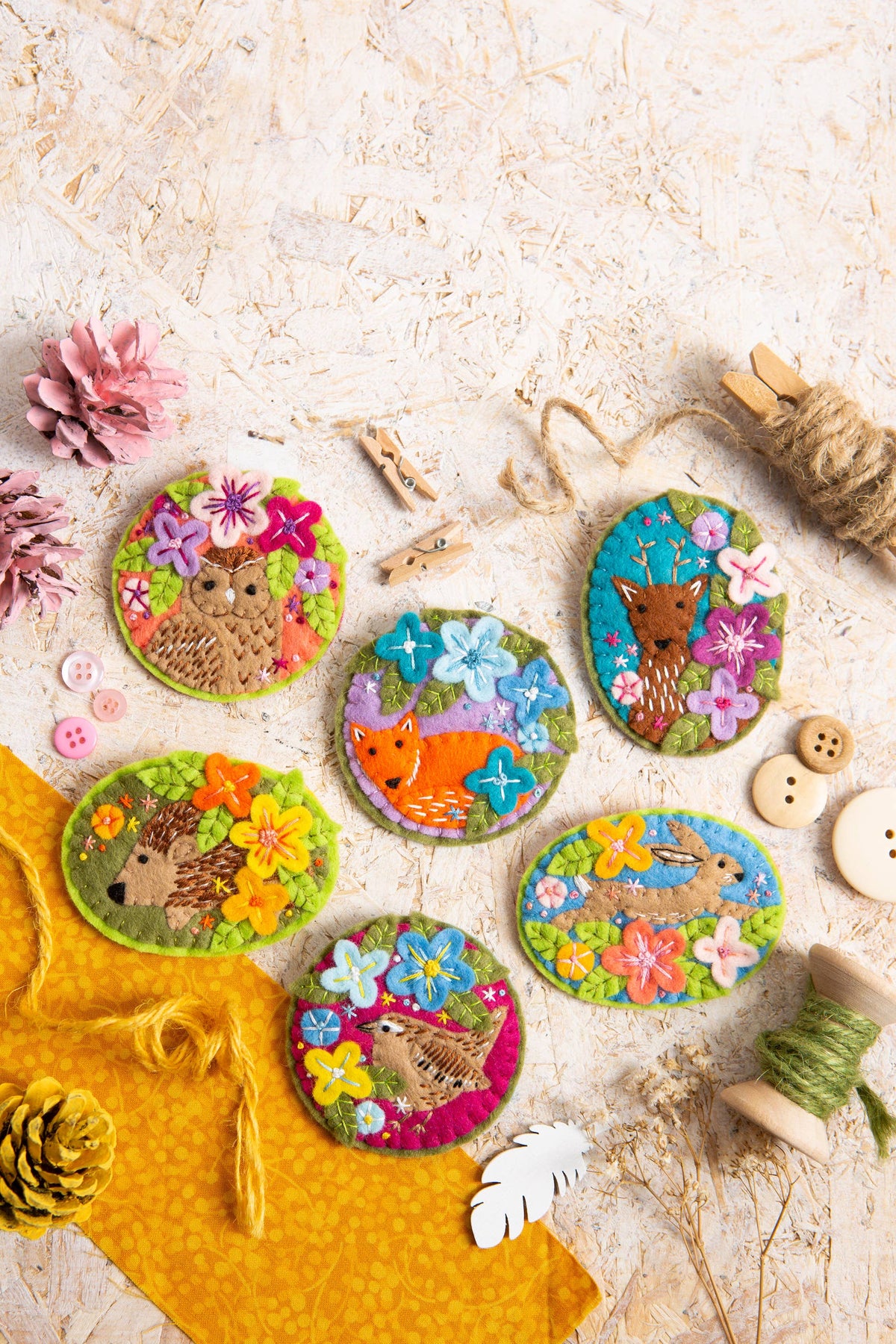 Wren Felt Craft Brooch Kit | Beginner Craft Kit