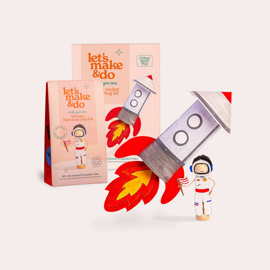 Astronaut Craft kit Bundle | Astronaut Peg Doll & Rocket Set