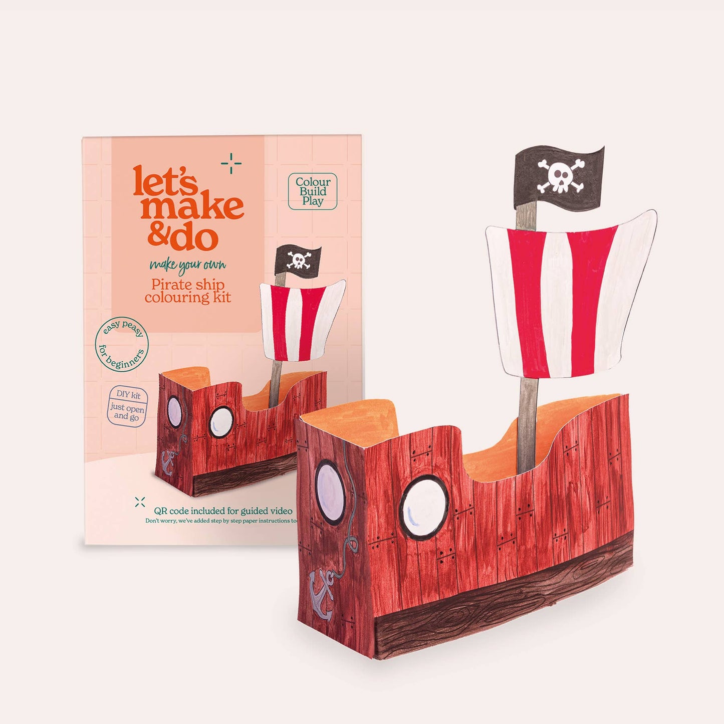 Make Your Own Pirate Ship - 3D Kids Colouring Craft Kit