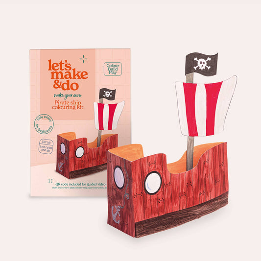 Make Your Own Pirate Ship - 3D Kids Colouring Craft Kit