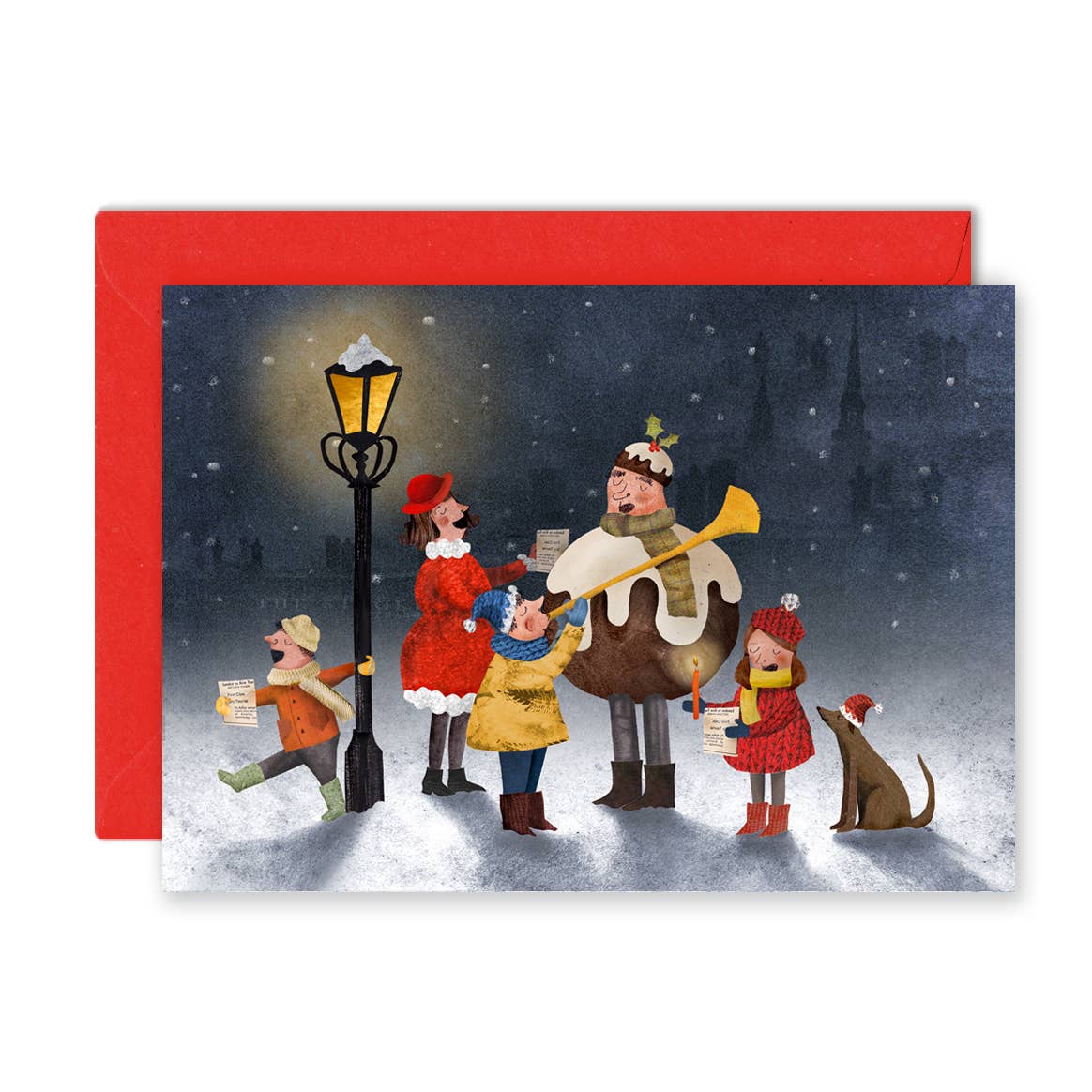 Carol Singers Christmas Greeting Card | Illustrated Card