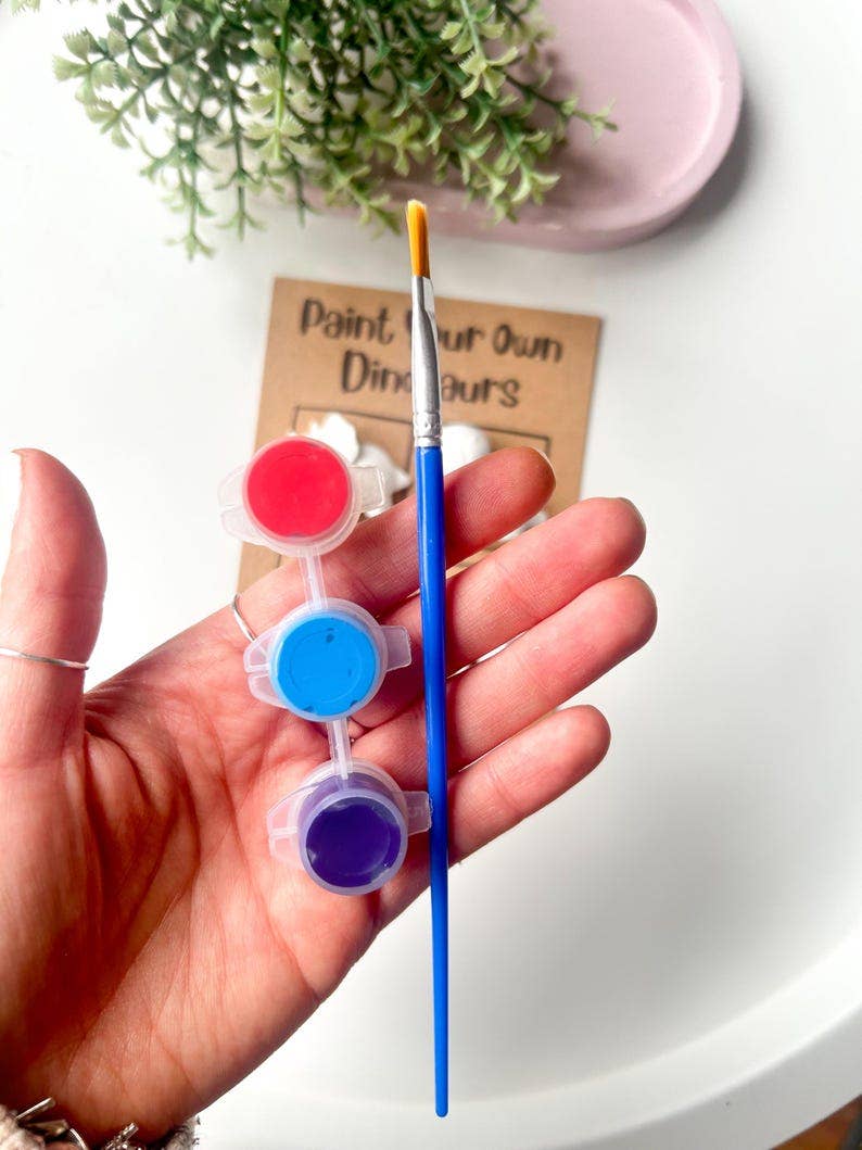 Paint Your own Dinosaur, Pottery Painting Kit, DIY Dino Craft Set, Creative Birthday Gifts, Party Bag Favours