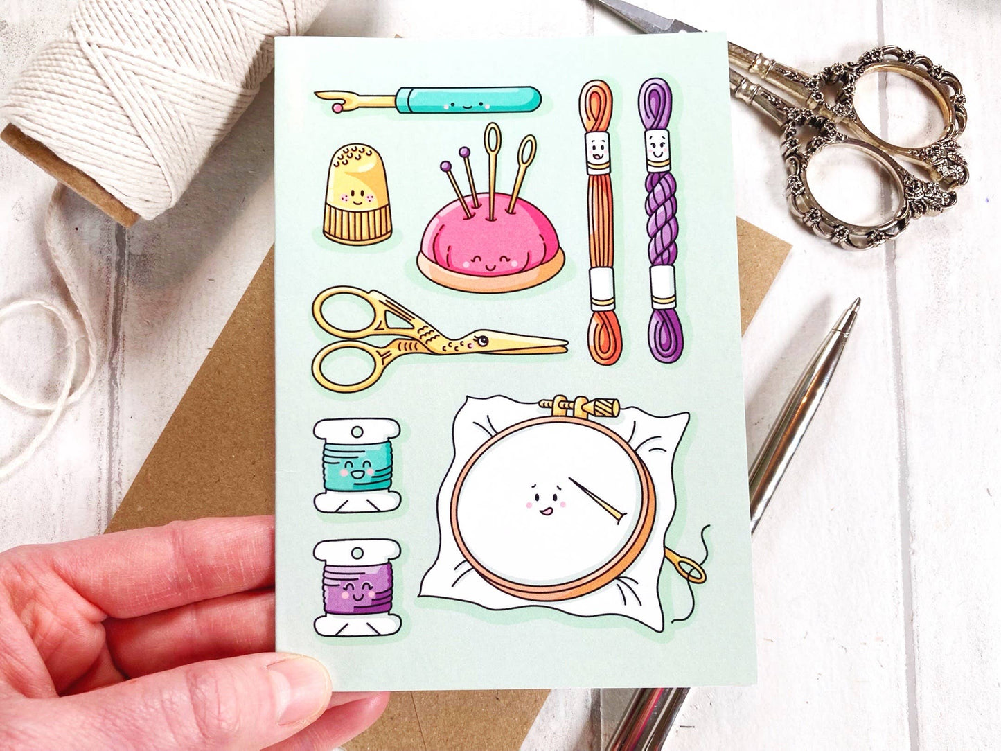 Needlecraft Greetings Card, Stitching & Sewing Greeting Card