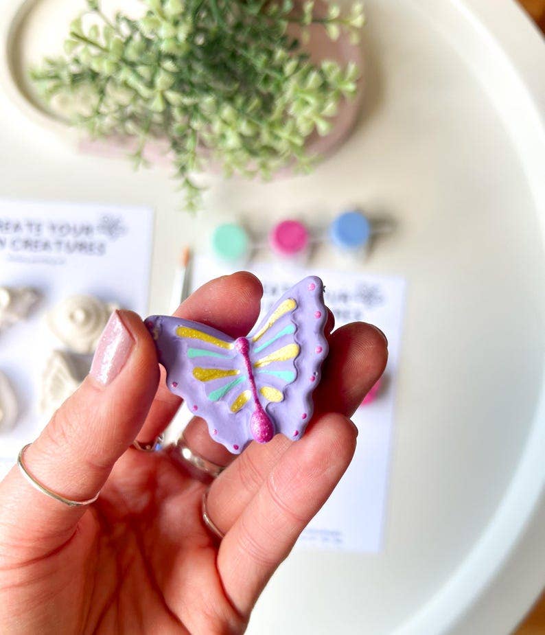 Bug Insect Pottery Painting Kit, DIY Paint Your Own Animals Set, Summer Craft Kits, Creepy Crawley Garden Insects, Rainy Day Activities