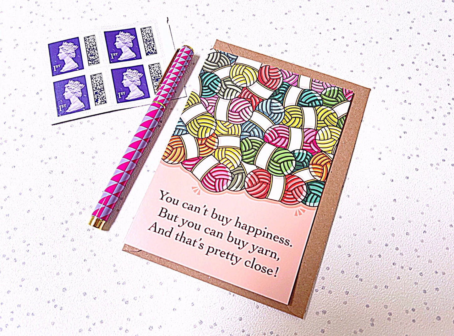 Needlecraft Greeting Card, Knitting & Crochet Greeting Card