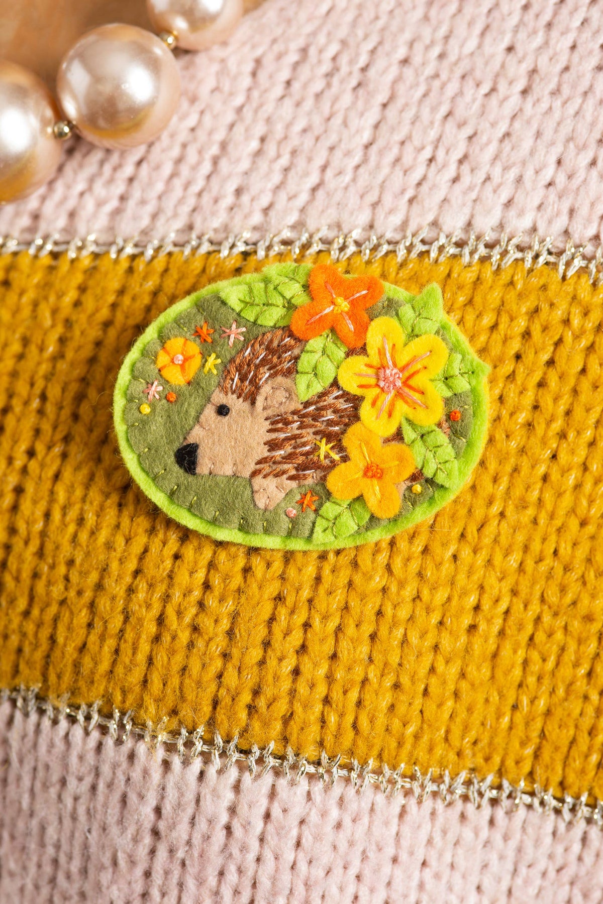 Hedgehog Felt Craft Brooch Kit | Beginner Craft Kit