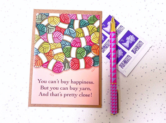 Needlecraft Greeting Card, Knitting & Crochet Greeting Card