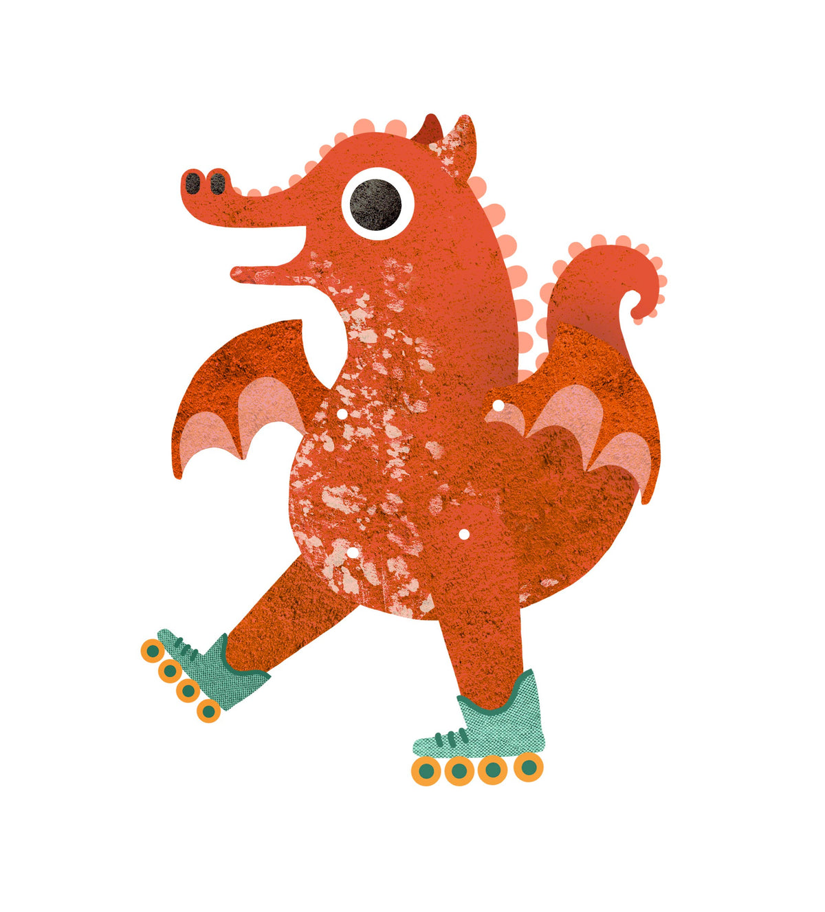 Dragon Split Pin Puppet A5 Birthday Greeting Card