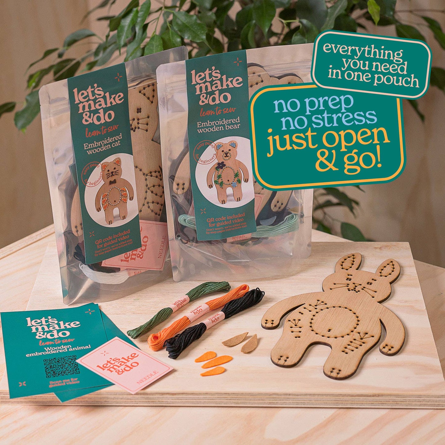 Learn To Sew Bear Craft Kit - Children's Beginner Sewing Kit