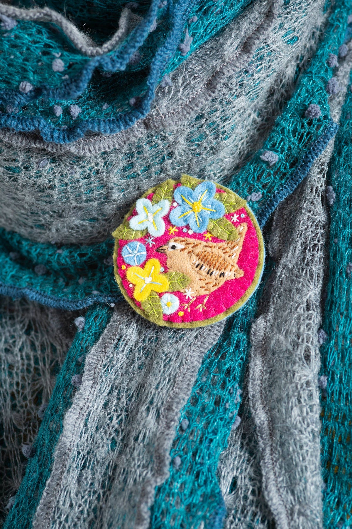 Wren Felt Craft Brooch Kit | Beginner Craft Kit