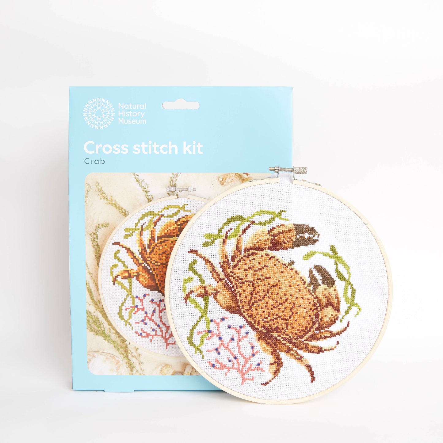 Natural History Museum Cross Stitch Kit, Crab Design, 14cm