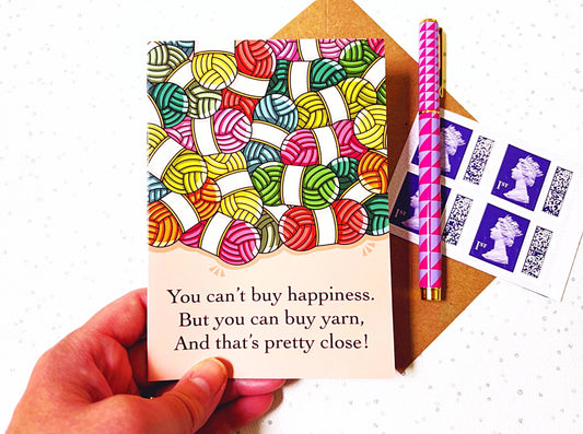 Needlecraft Greeting Card, Knitting & Crochet Greeting Card