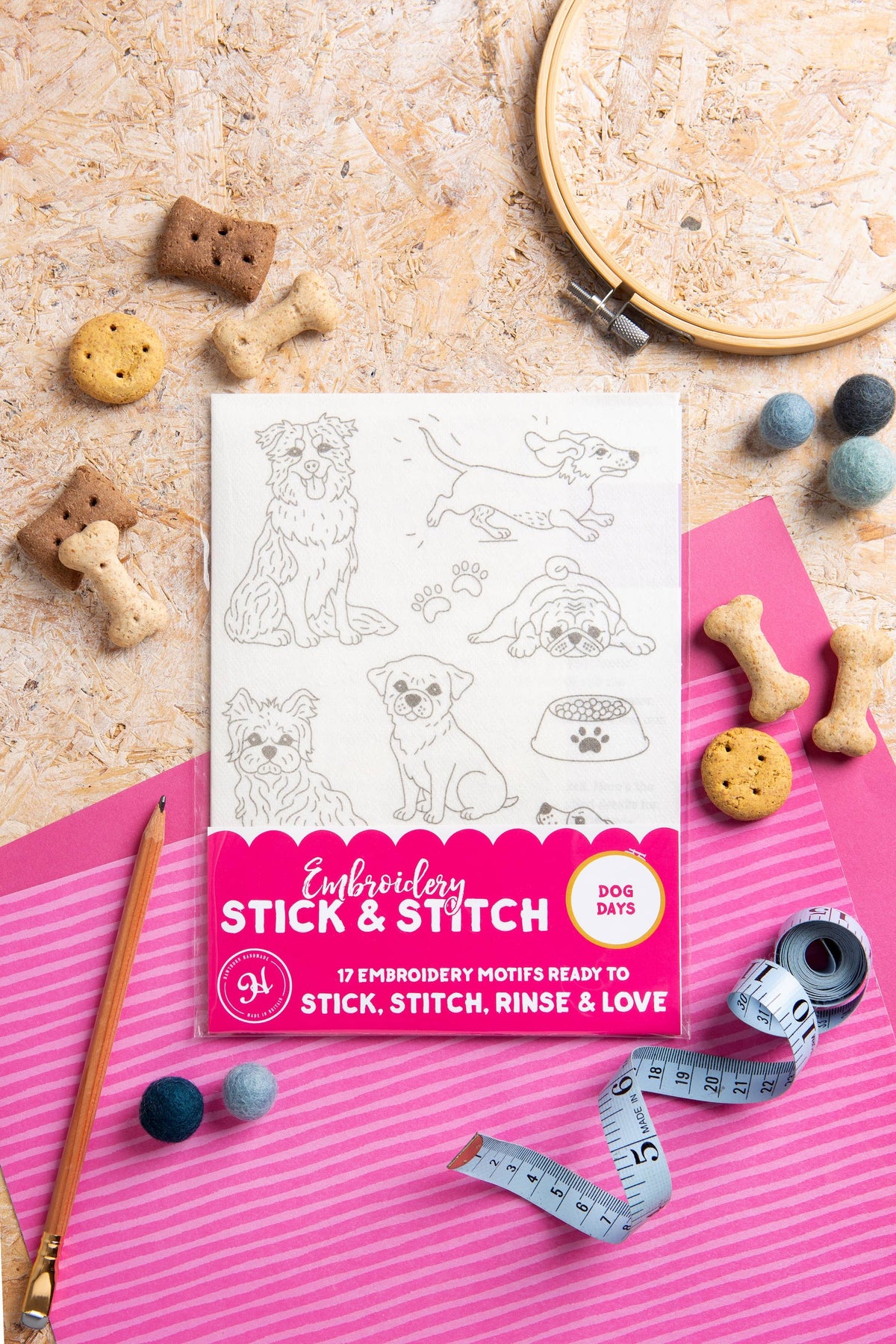Dog Days Stick & Stitch Embroidery Pack