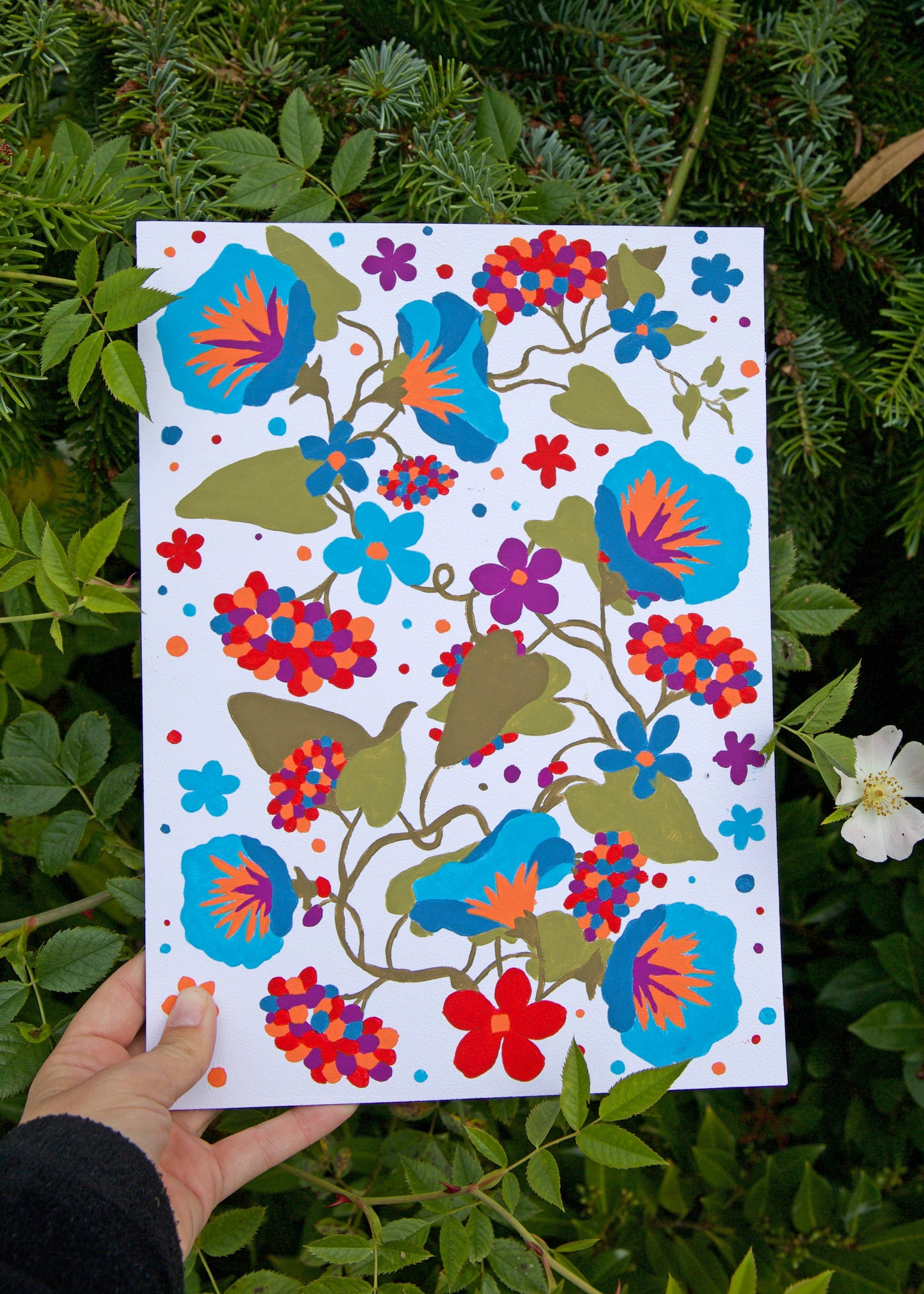 RHS Paint By Numbers For Kids, Multicoloured, A4, Blooms