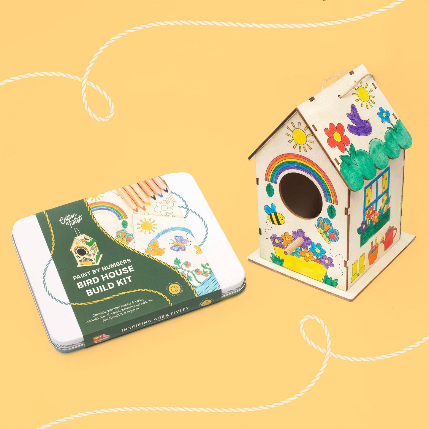 Paint By Numbers Bird House Build Kit