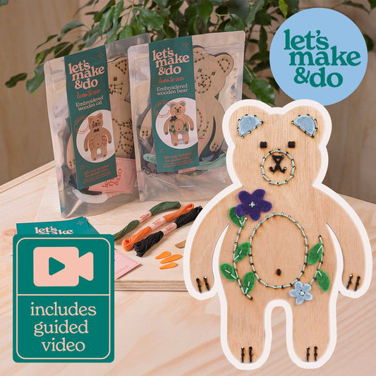 Learn To Sew Bear Craft Kit - Children's Beginner Sewing Kit