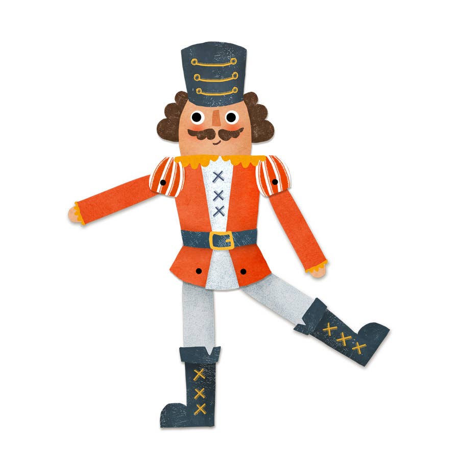 Nutcracker Split Pin Puppet Christmas Card | Kid's Activity