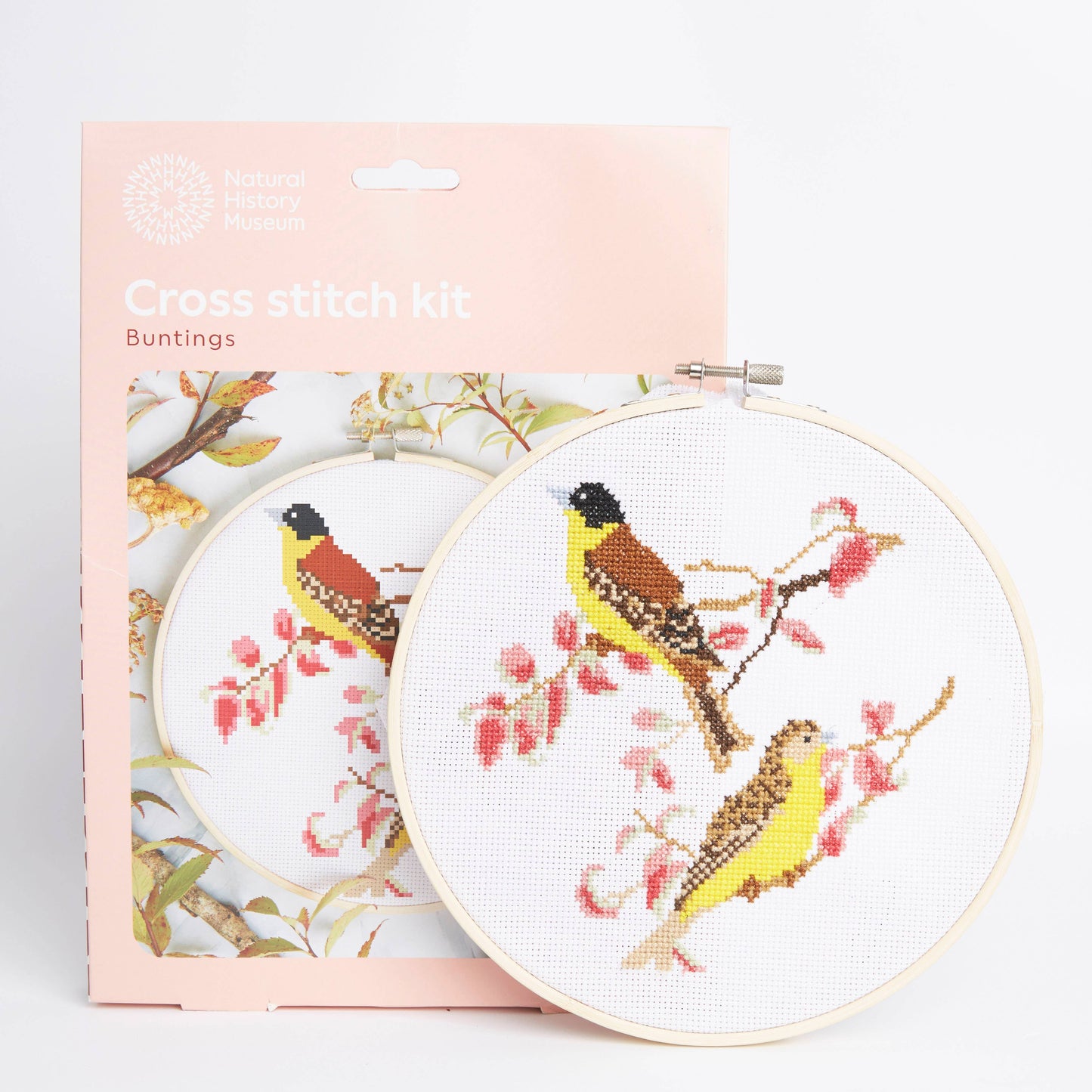 Natural History Museum Cross Stitch Kit Buntings Design 14cm
