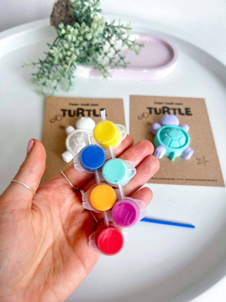 Paint Your Own Turtle, DIY Painting Craft Kit, Creative Activities For Summer, Plaster of Paris Painting Set, Sea Turtle Gifts