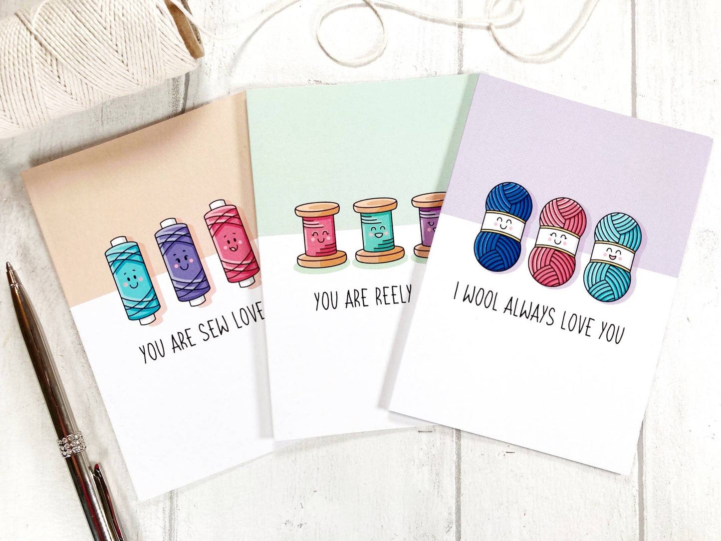 Needlecraft Greetings Card, Knitting Cards, Crochet Card