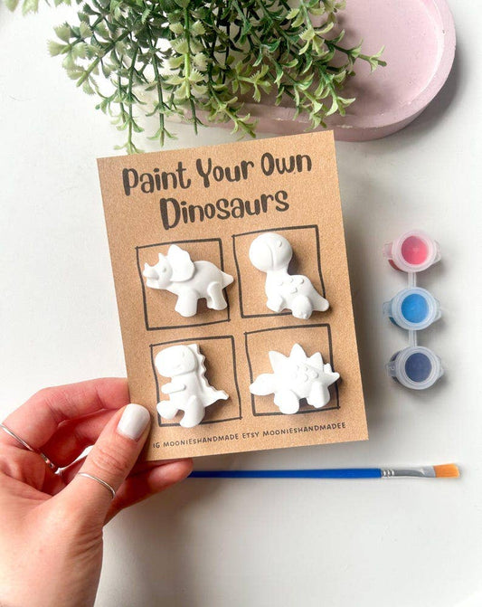 Paint Your own Dinosaur, Pottery Painting Kit, DIY Dino Craft Set, Creative Birthday Gifts, Party Bag Favours