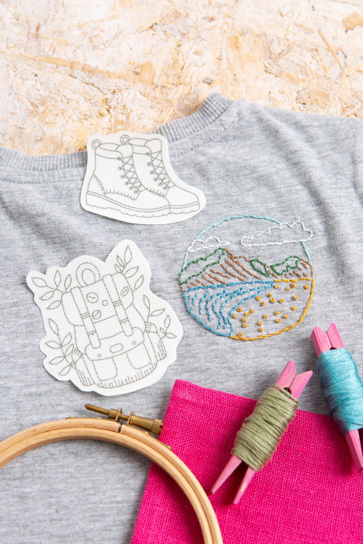 Wander Free Stick & Stitch Embroidery Pack | Travel