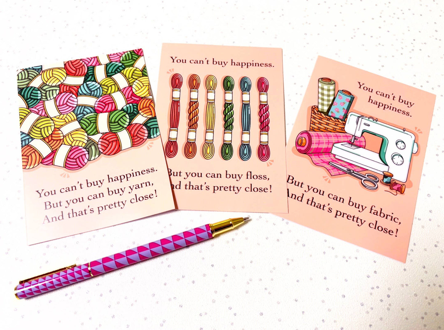 Needlecraft Greeting Card, Knitting & Crochet Greeting Card