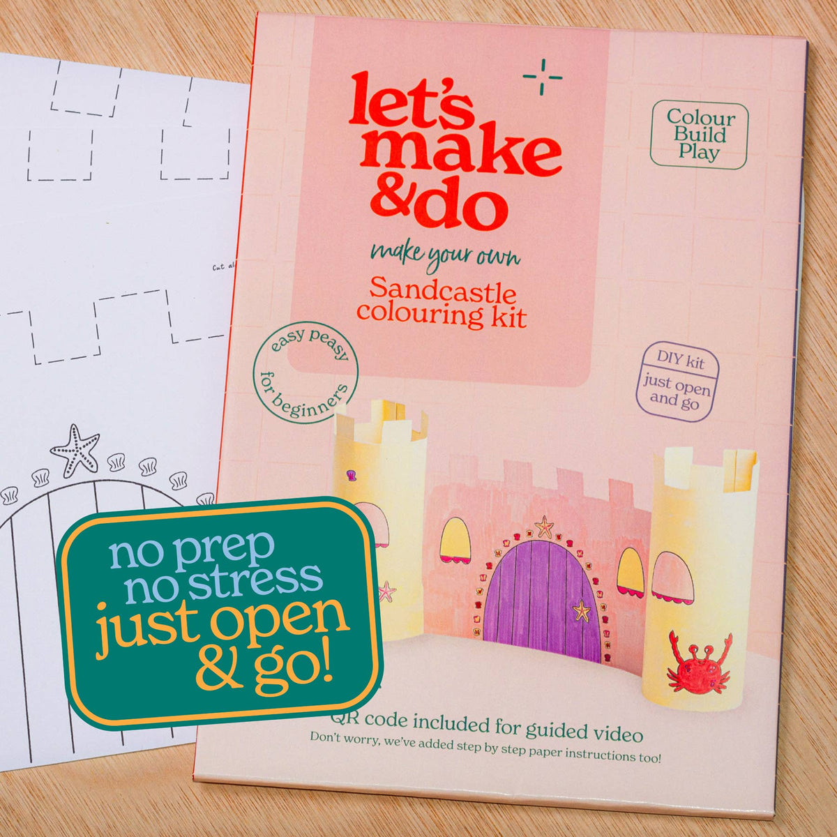Make Your Own Sandcastle - 3D Kids Colouring Craft Kit