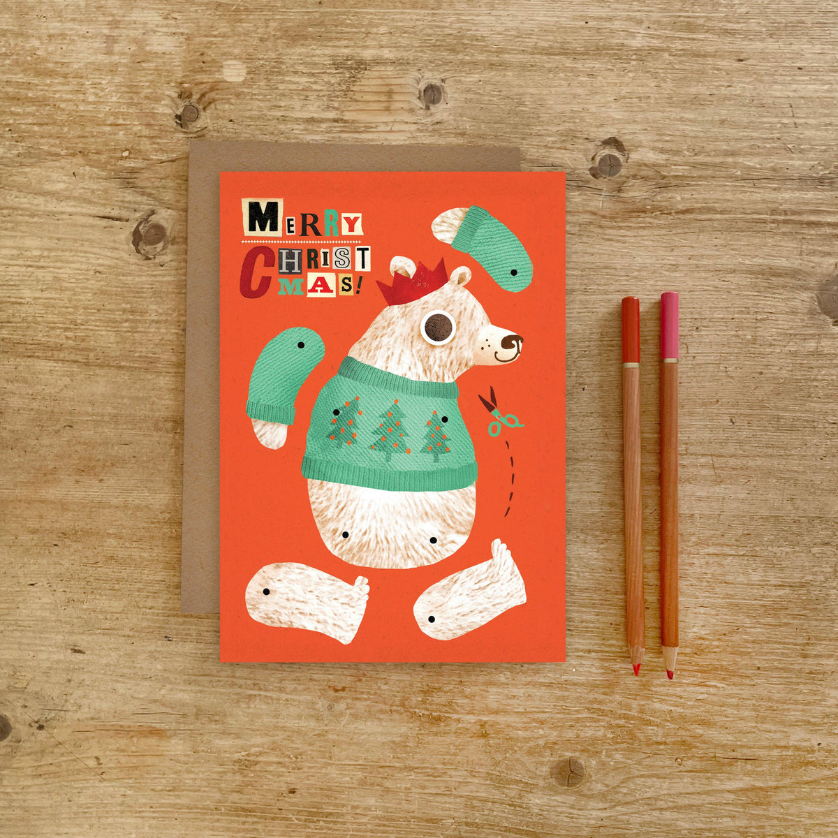 Polar Bear Split Pin Puppet Christmas Card | Kid's Activity