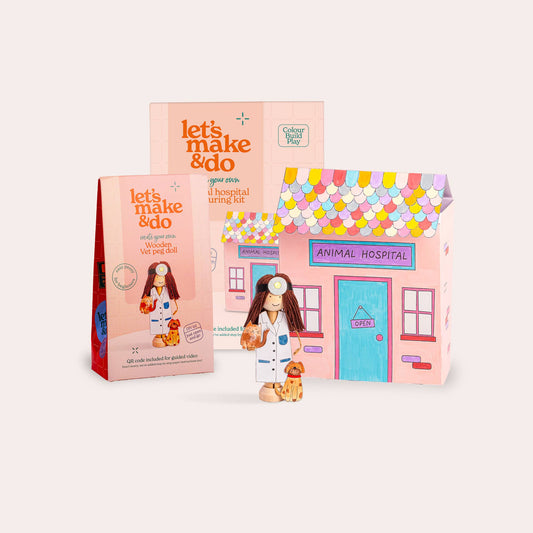 Vet Craft Kit Bundle | Vet Peg Doll & Animal Hospital Set