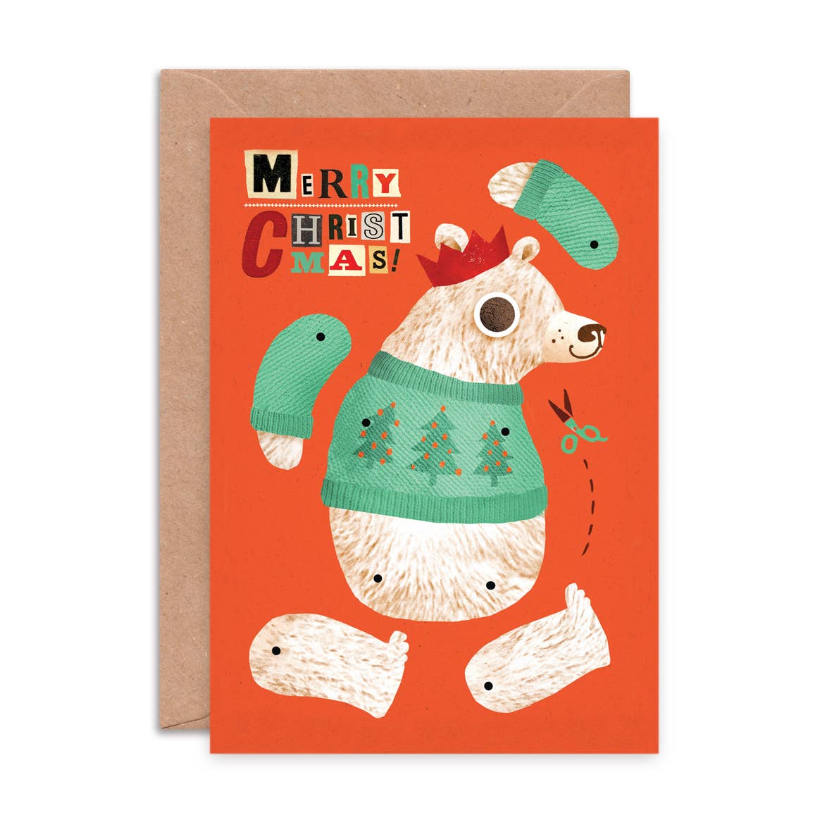 Polar Bear Split Pin Puppet Christmas Card | Kid's Activity