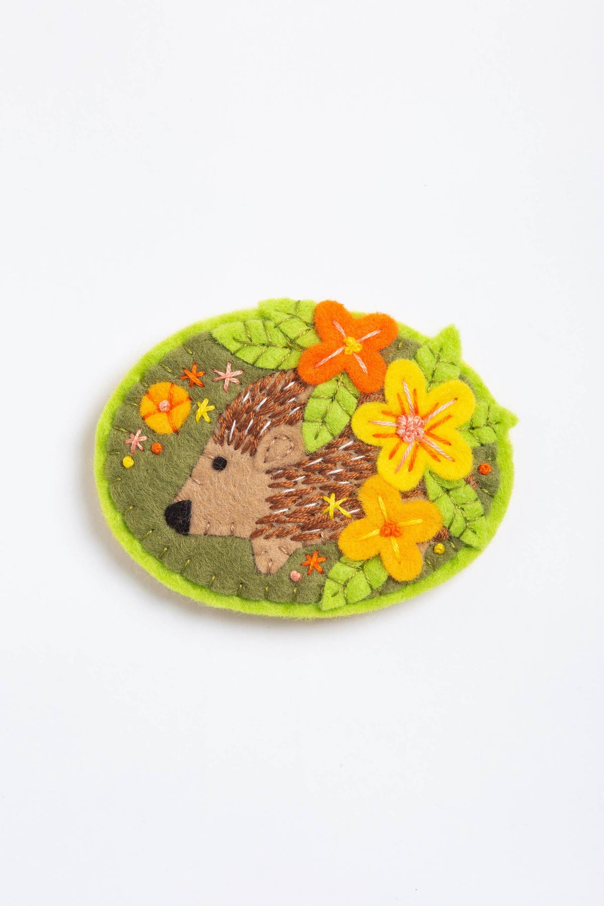 Hedgehog Felt Craft Brooch Kit | Beginner Craft Kit