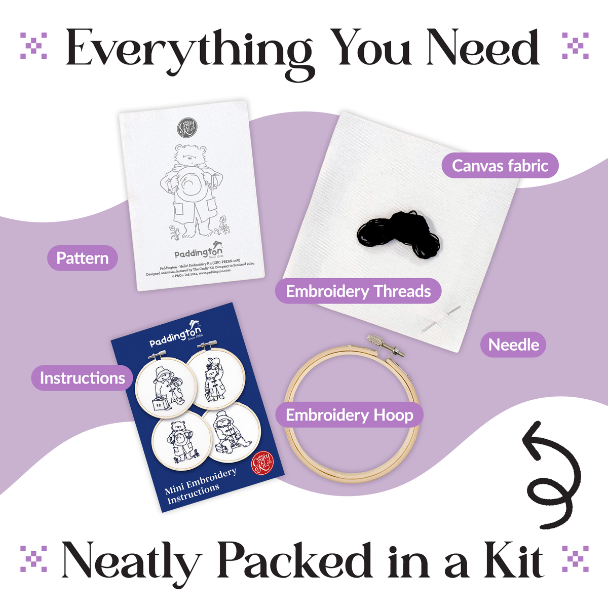 Paddington - Hello! Mini Embroidery Kit