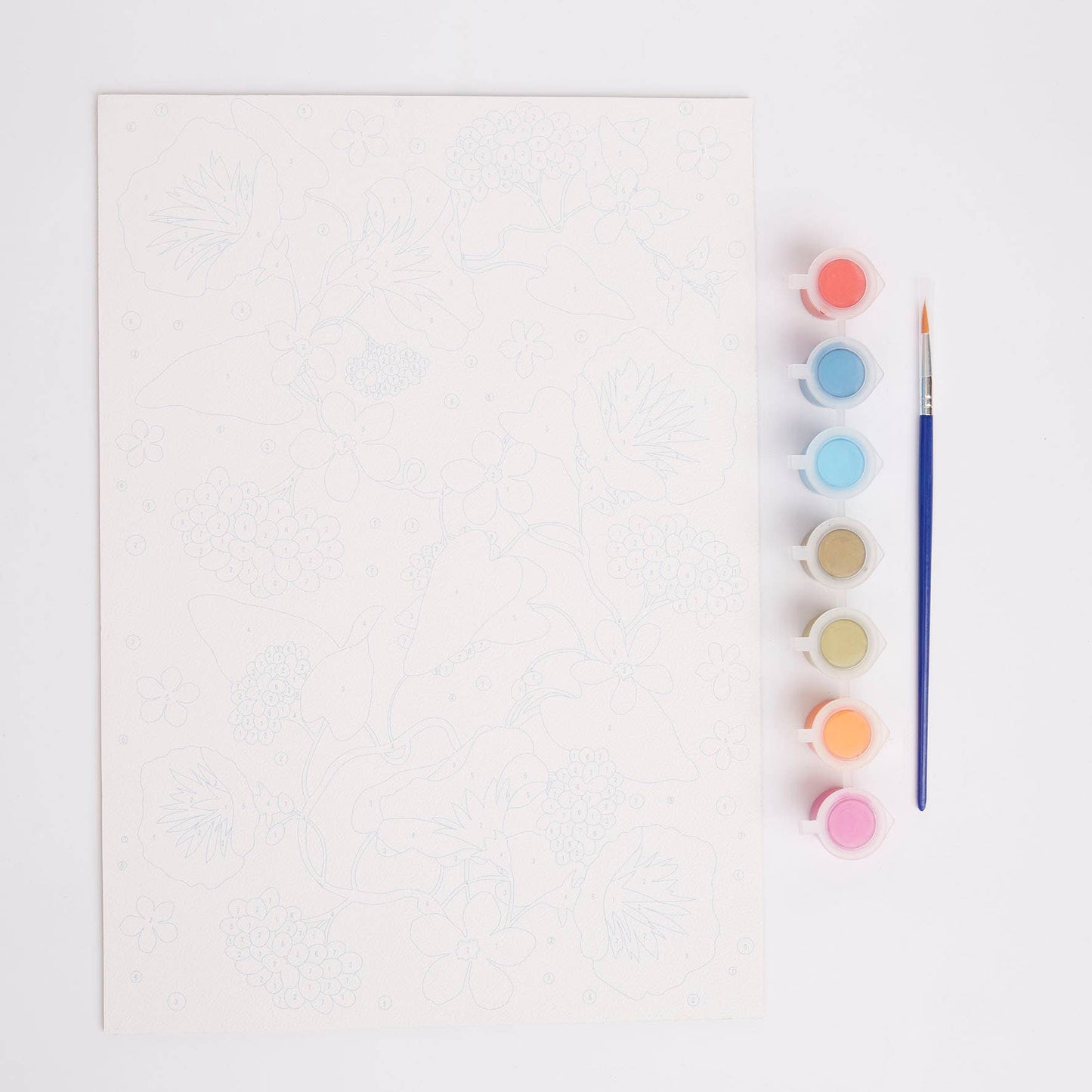 RHS Paint By Numbers For Kids, Multicoloured, A4, Blooms