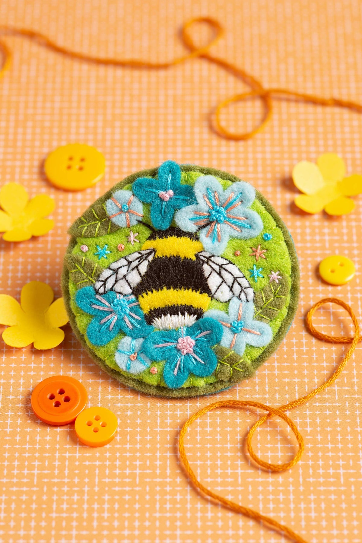 Bumblebee Felt Craft Brooch Kit | Complete Craft Kit