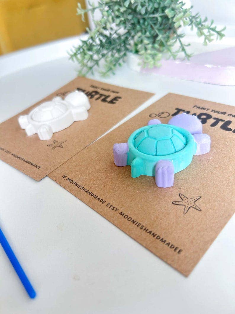 Paint Your Own Turtle, DIY Painting Craft Kit, Creative Activities For Summer, Plaster of Paris Painting Set, Sea Turtle Gifts
